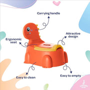 Toilet per bambini per imparare l'igiene, toilet per bambini e piccoli, comodo, antiscivolo, con protezione da spruzzi e deodorante, facile da svuotare con cassetta rimovibile