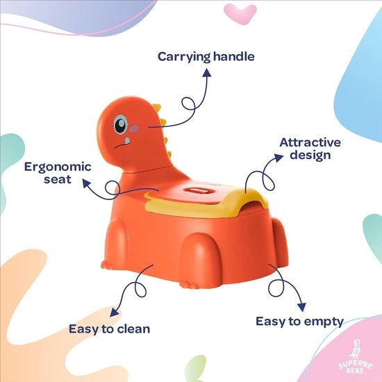 Toilet per bambini per imparare l'igiene, toilet per bambini e piccoli, comodo, antiscivolo, con protezione da spruzzi e deodorante, facile da svuotare con cassetta rimovibile
