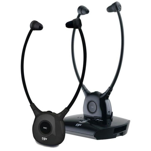Cuffie TV/HIFI wireless - CGV - DOLFIN ONYX DUO - Assistente acustico - Microfono integrato - Leggero