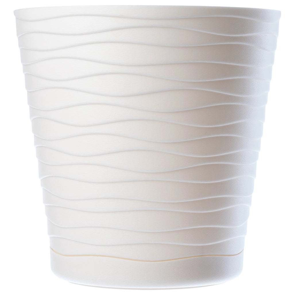 Vaso da fiori KADAX da 30 cm, con coperchio in plastica e supporto.