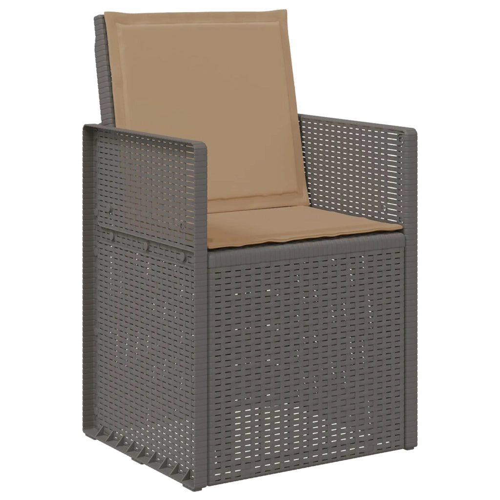 Set da Pranzo per Giardino 7 pcs Grigio chiaro e Tortora PP