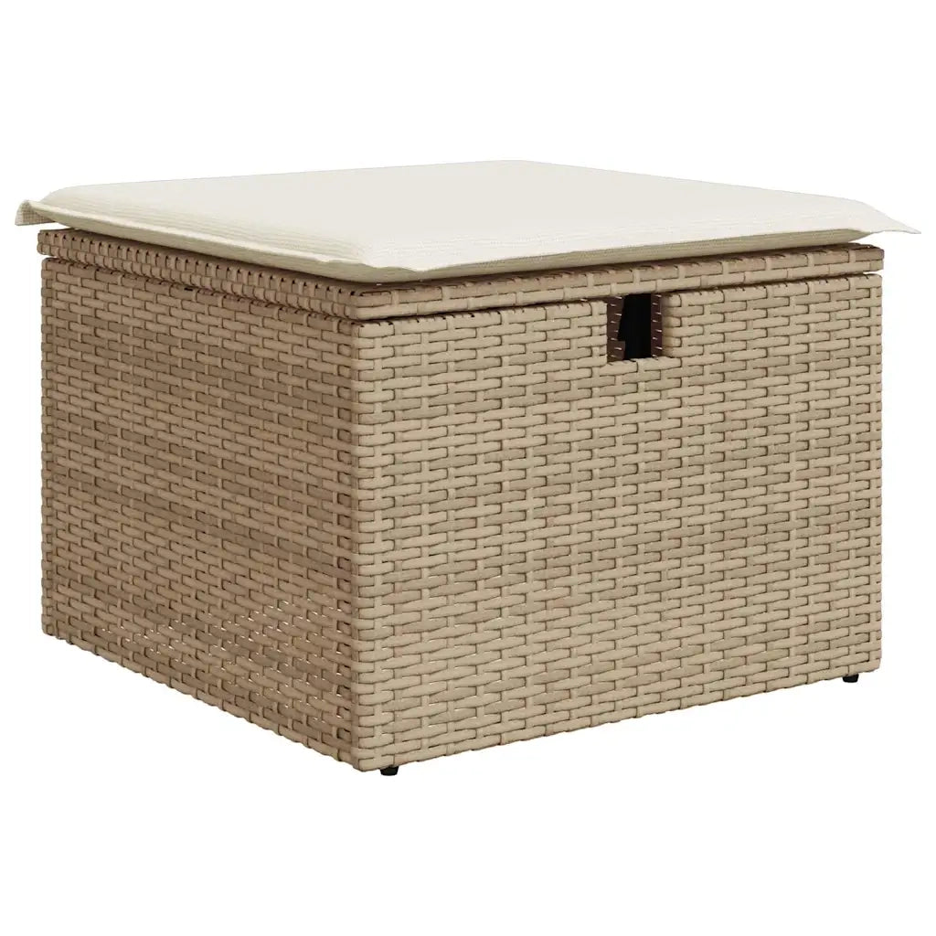 Set Divano da Giardino 8 pz con Cuscini Beige in Polyrattan 3327908