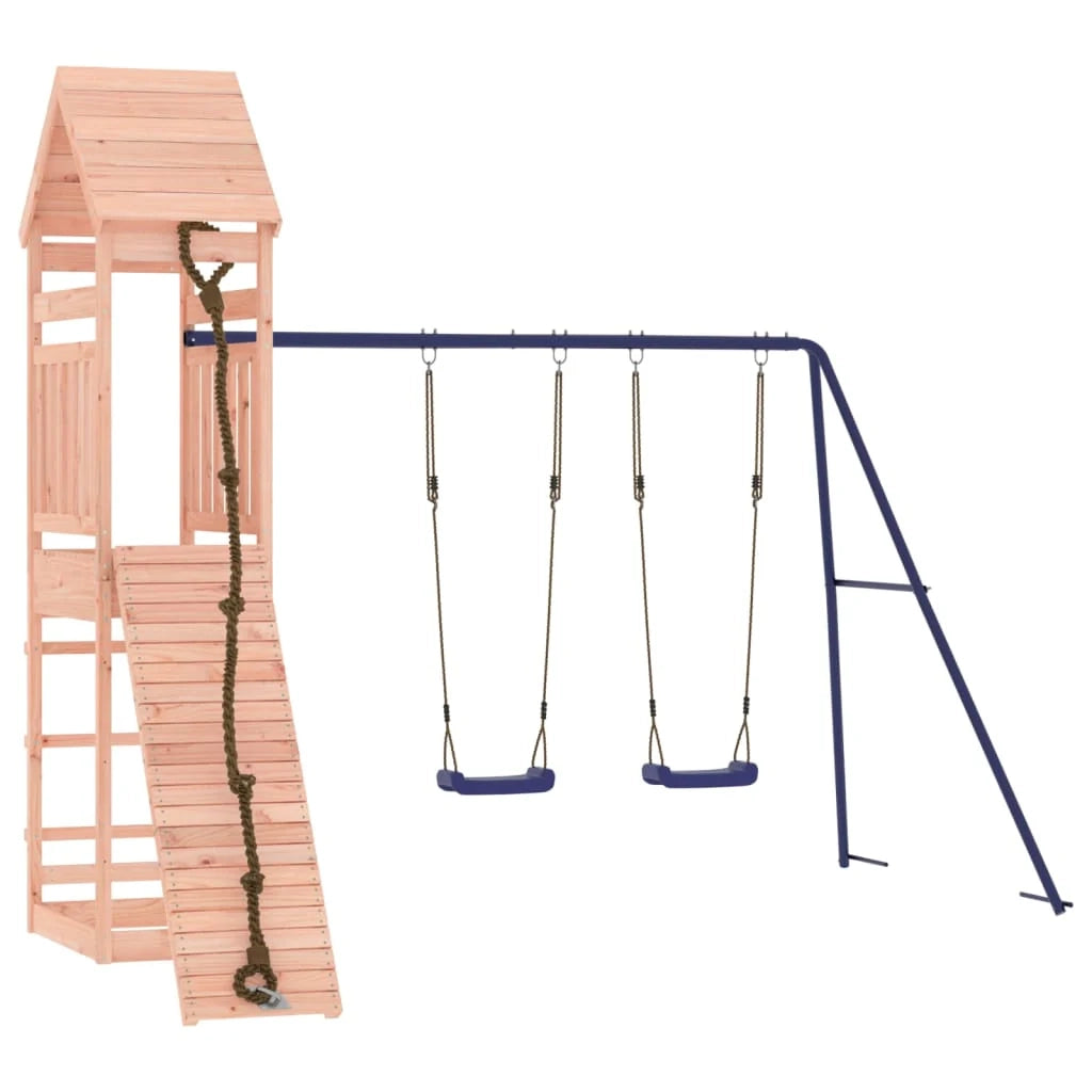 Altalena parco giochi da esterno scivolo altalena robusta giochi da giardino 315 x 257 x 264 cm legno massello di abete Douglas 02_0004776