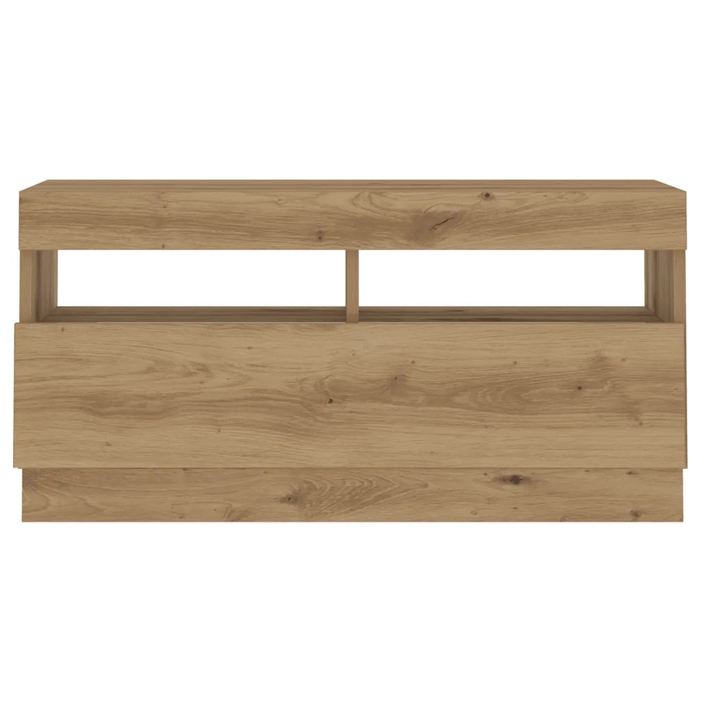 vidaXL Mobile TV con Luci LED Artigianale 80x35x40cm Legno Multistrato
