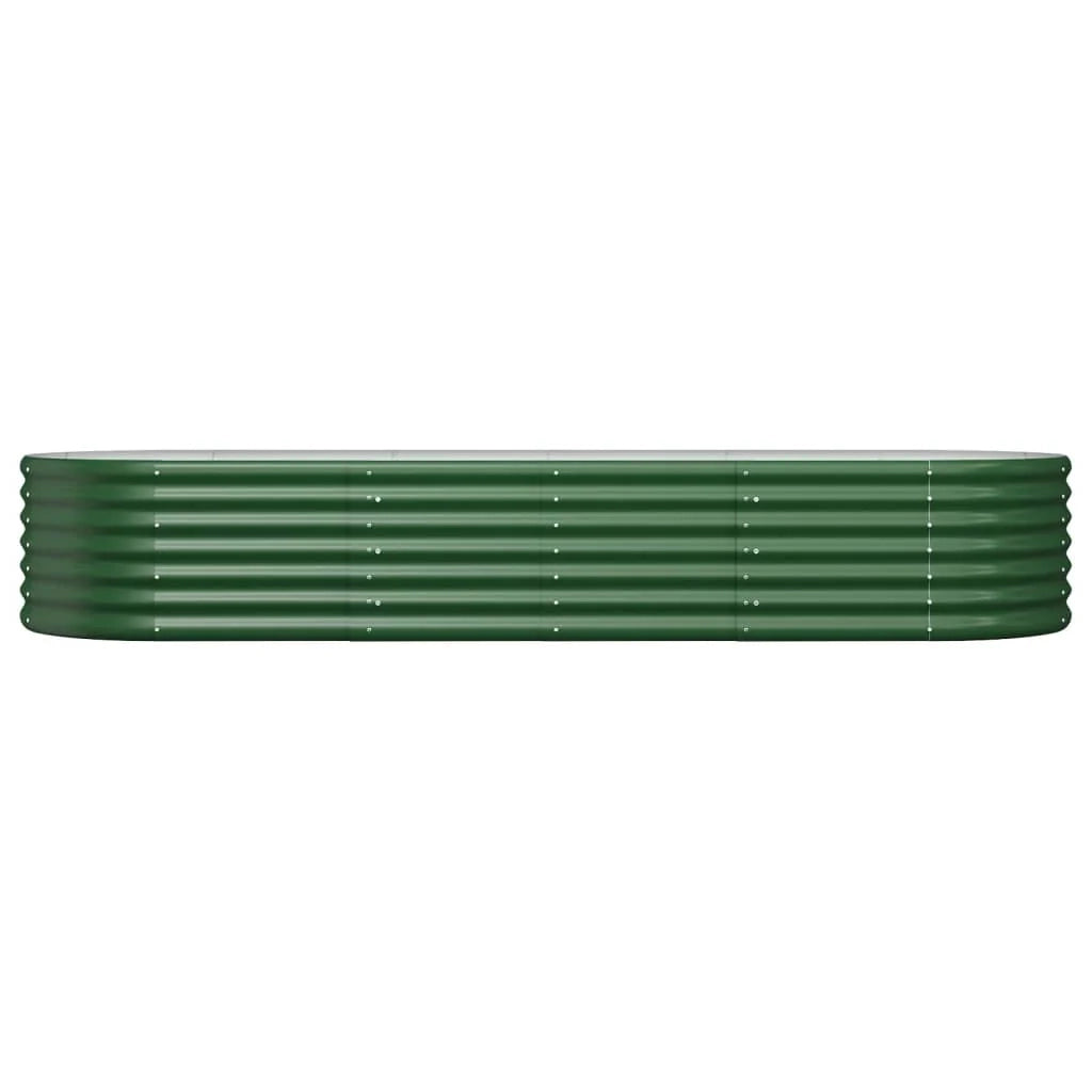 Fioriera rialzata per piante e fiori adatta per terrazze e giardini acciaio verniciato a polvere 224 x 80 x 36 cm verde 02_0039603