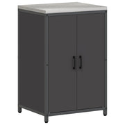 vidaXL Set di Stoccaggio per Cucina 3 pcs Nero 210 x 50 x 92 cm