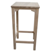Tavolino bar alto quadrato legno abete grezzo 55x55x105 (6090) - Mobili 2G