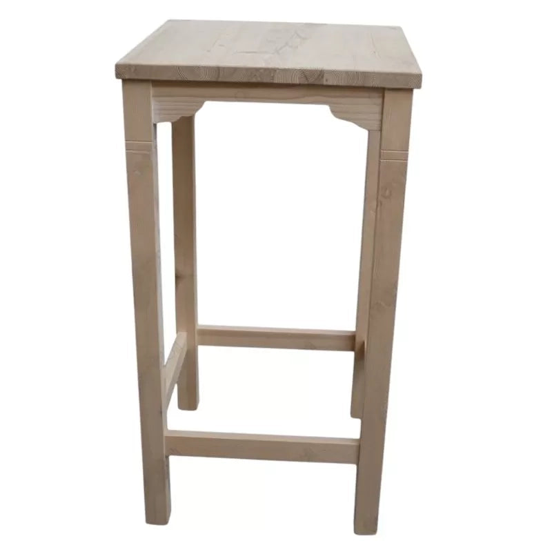 Tavolino bar alto quadrato legno abete grezzo 55x55x105 (6090) - Mobili 2G