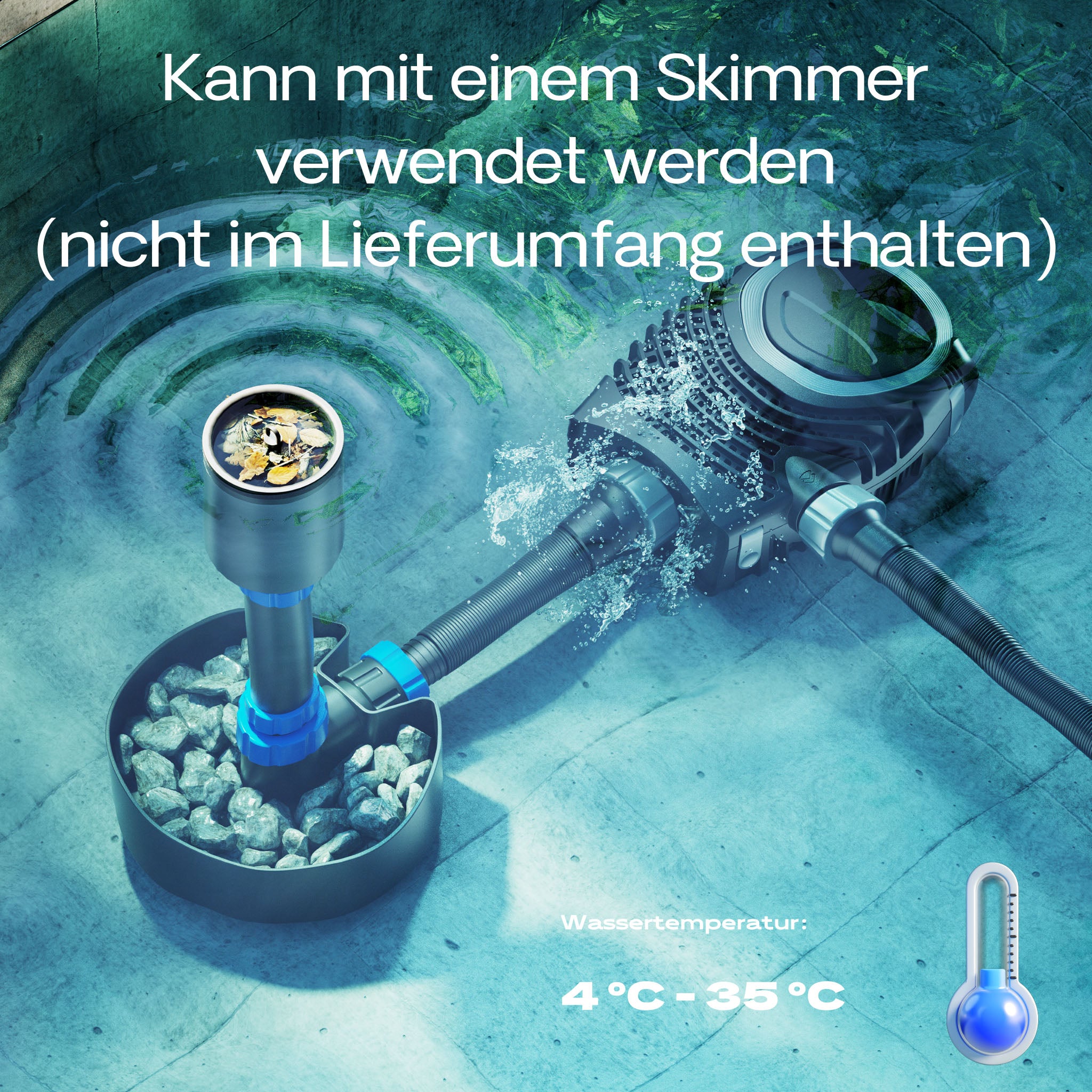 Pompa da laghetto NEO-12000 SuperECO 12000l/h 100W, per circolazione e filtrazione acqua