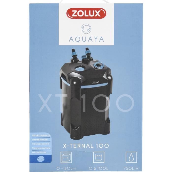 Filtro esterno - Zolux - X-Ternal 100 - Potenza 9,3 W - Portata max 750 L/h - Per acquari fino a 100 L