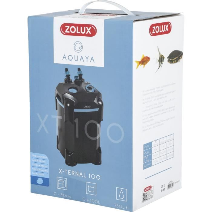 Filtro esterno - Zolux - X-Ternal 100 - Potenza 9,3 W - Portata max 750 L/h - Per acquari fino a 100 L