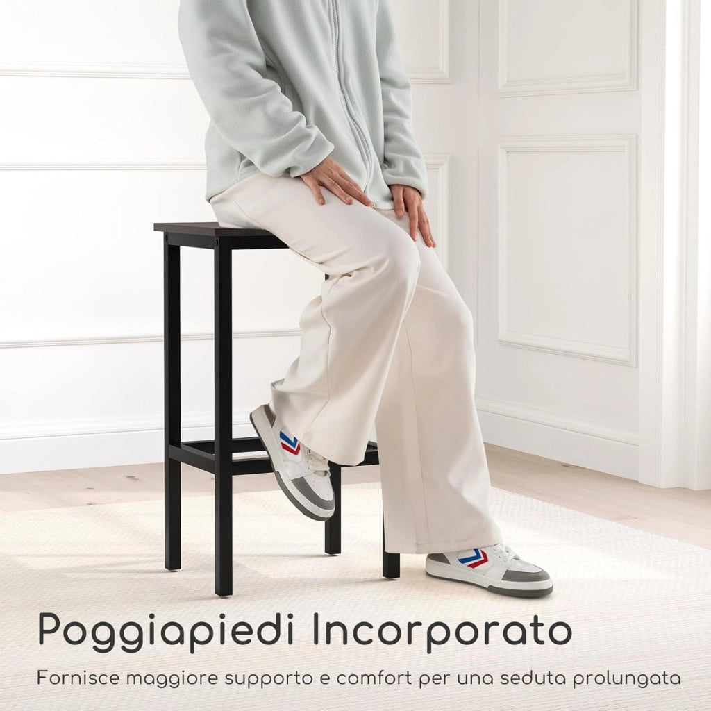 Tavolo con 2 Sgabelli in Metallo e Legno, Set da Pranzo 3 Pezzi, Tavolo Rettangolare da Cucina con 2 Sedie per Sala da Pranzo, Appartamento e Bistro, Stile Retrò (Grigio)