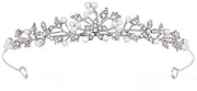 Corona Elegante con Cristalli - Tiara per la Sposa - Fascia per Capelli con Strass - Accessorio per Capelli per Festa - 14 x 2,5 cm - Adatto per Signore