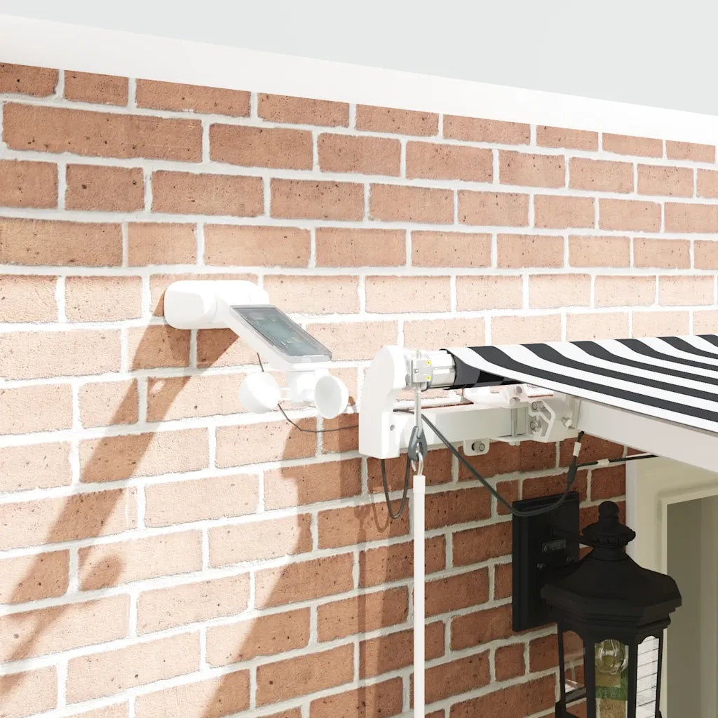 Tenda Retrattile Automatica LED Antracite e Bianco 600x300 cm 3215791