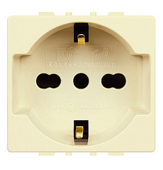 tondo' art. ecl2550 presa biv/schuko cod:ferx.2745
