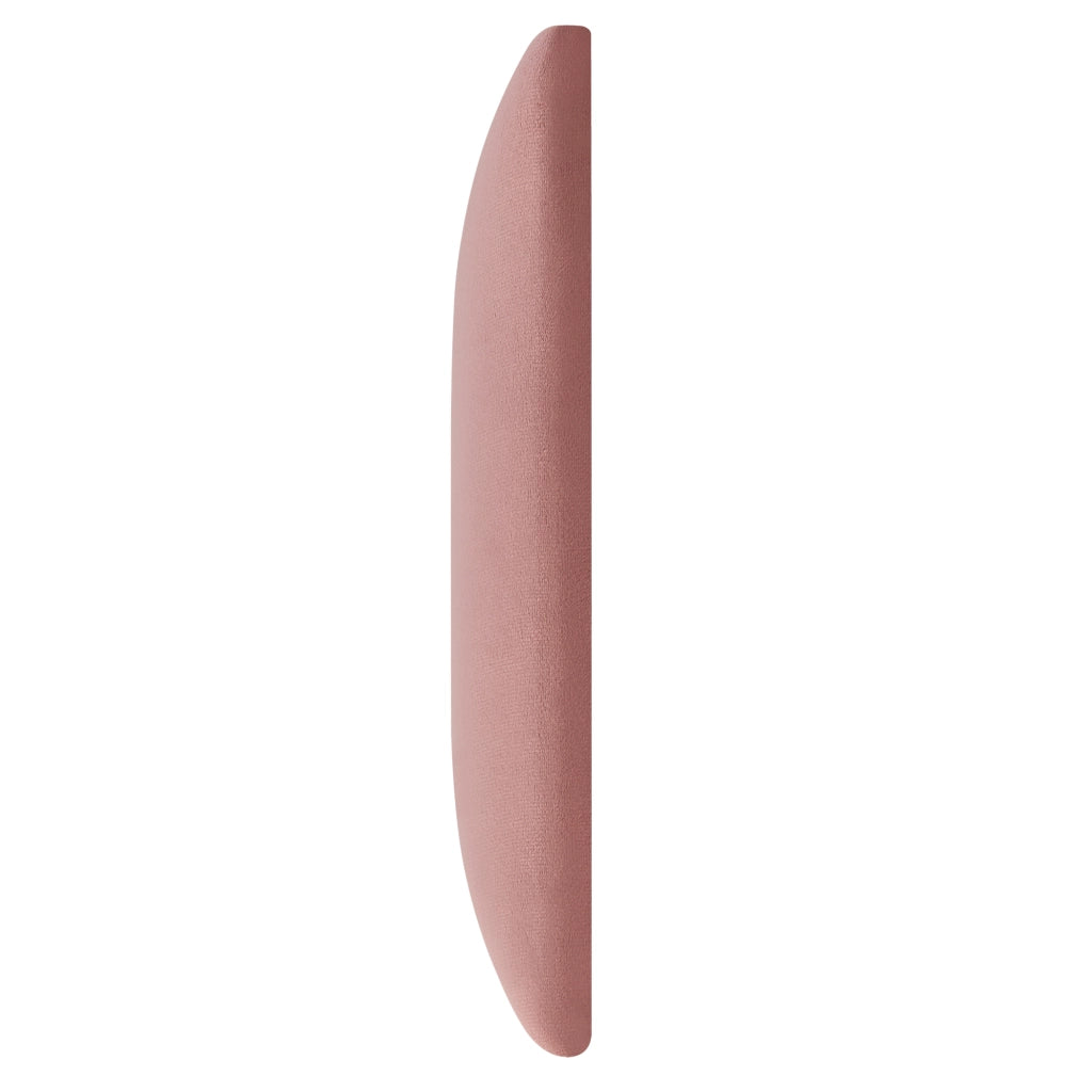 Set Carpino di 3 Pannelli Murali Imbottiti Rivestiti in Tessuto Velluto Rosa 60x30 cm [neu.haus]