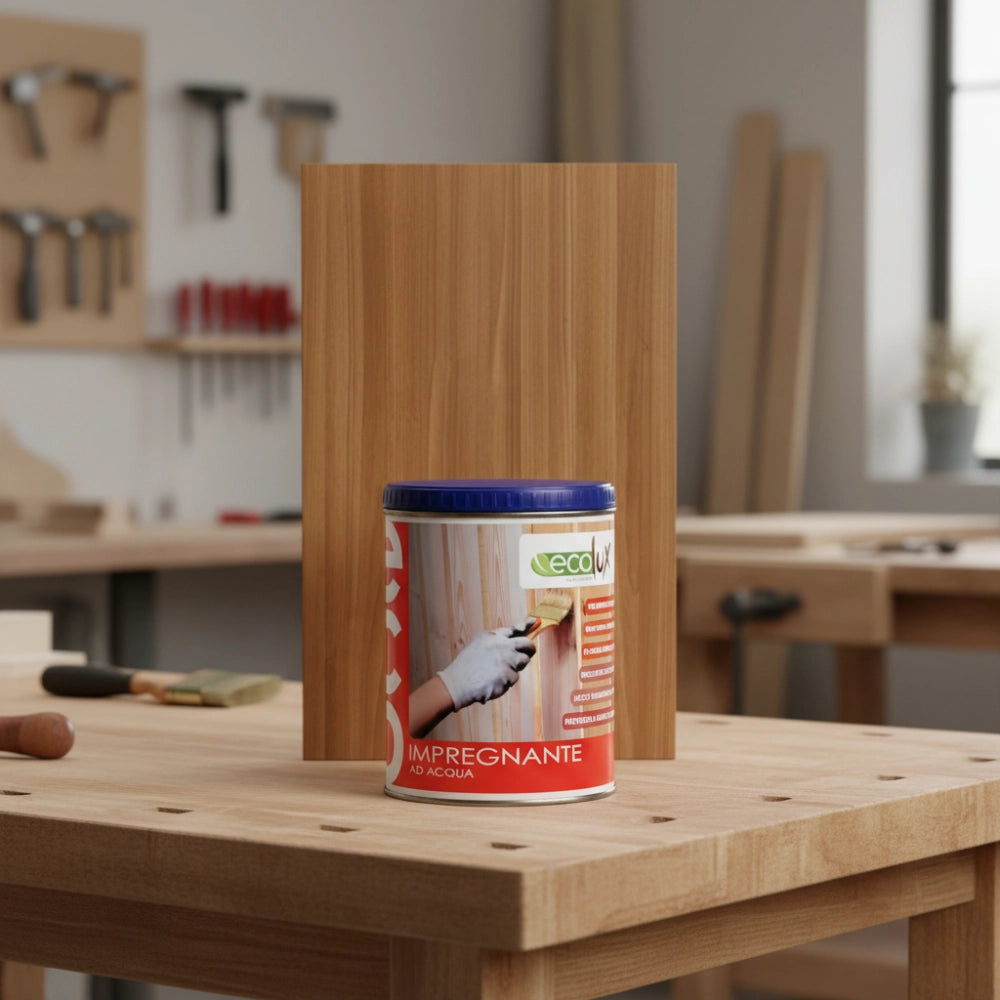 Ecolux impregnante fondo protettivo acrilico pigmentato noce chiaro per legno *** formato 0,750 lt, confezione 1
