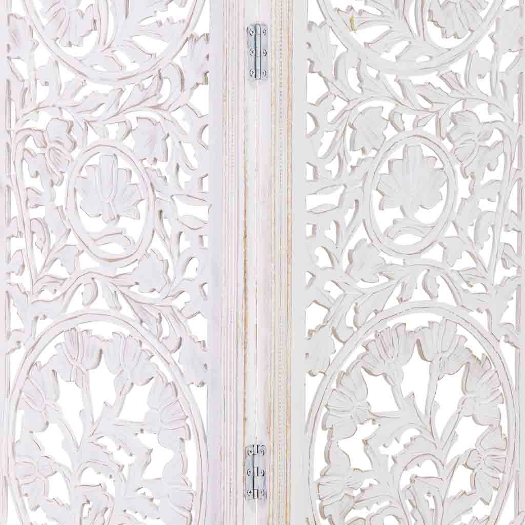 Paravento in legno intagliato a mano 50(x4) x 3 x 183h cm