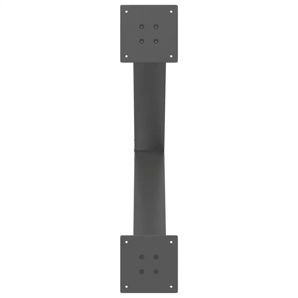 Gambe per tavolo da pranzo a forma di X 3 pz Antracite 80x(72-73) cm Acciaio 4012994