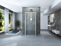 Box doccia Cristallo 6 mm - 3 lati due fissi piu' porta scorrevole Trasparente - Misura: 90 x 110 x 90 x h190 cm 