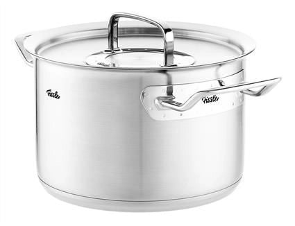 Fissler 084-128-24-000-0 Original Profi Collection Pentola in acciaio inox 6.3 L 24 cm con coperchio in metallo fondo adatto a tutti i piani cottura inclusa induzione colore Argento
