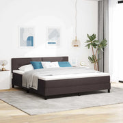 Letto a molle con materasso Marrone Scuro 180 x 200 cm Tessuto 3342229