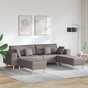 vidaXL Divano in tessuto con cuscino 3 pcs Talpa 208 cm Tessuto