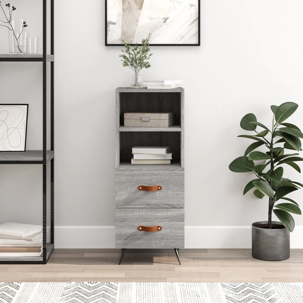 Credenza Grigio Sonoma 34,5x34x90 cm in Legno Multistratocod mxl 105325