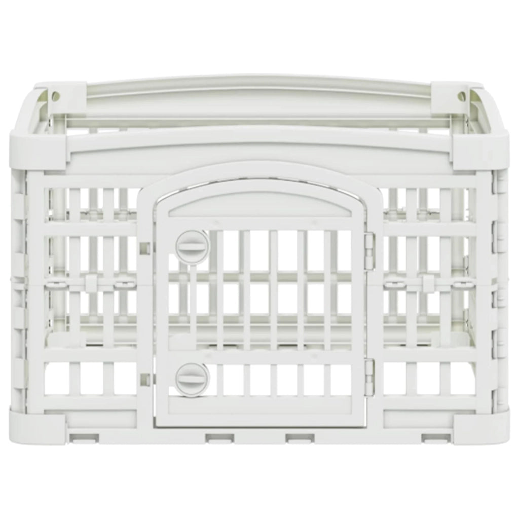 Parco giochi per cani a 4 pannelli Bianco 63 x 63 x 40 cm 42027213