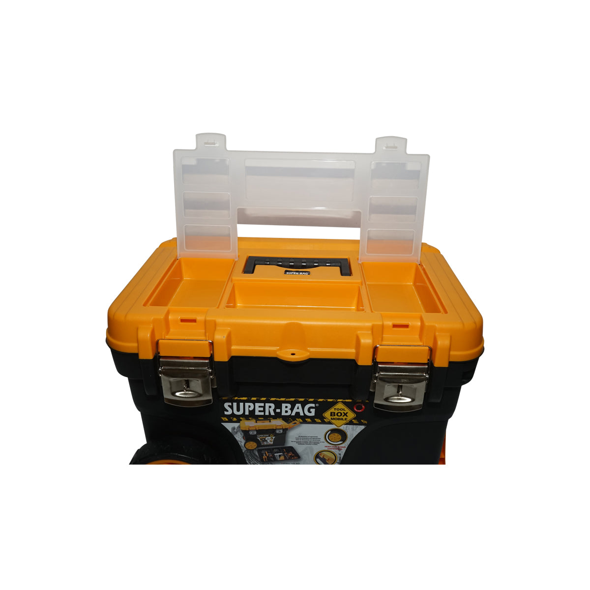 Cassetta portautensili robusta con ruote trolley 652x400x420mm