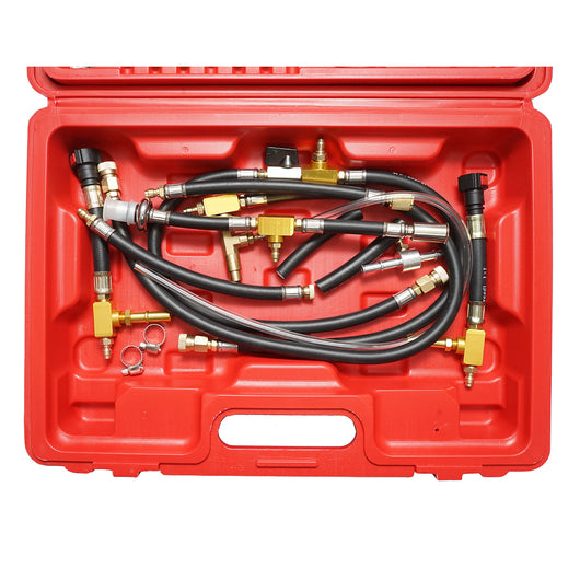 Kit di prova della pressione del sistema di iniezione del carburante con 2 manometri, adattatori universali Breckner Germany