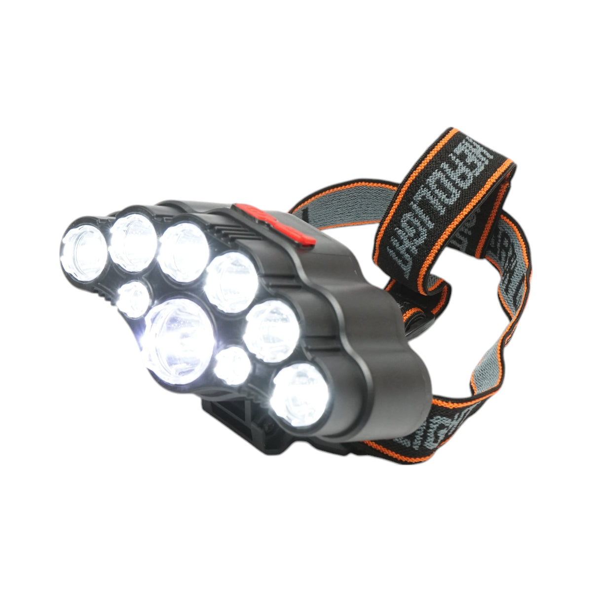 Lampada frontale con 9 LED, 4 modalità di illuminazione, ricaricabile tramite USB