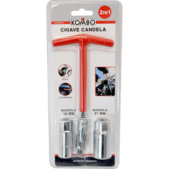 Chiave a bussola candela 2in 1 16 mm e 21mm