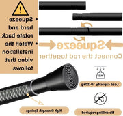 Stang per doccia telescopica estendibile nero 72-145 cm diametro 25 mm stang per doccia estendibile