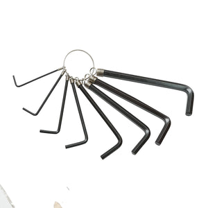 Set di 8 chiavi esagonali da 1,5 a 6 mm, acciaio al carbonio HRC 48-52 Crownman