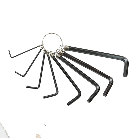 Set di 8 chiavi esagonali da 1,5 a 6 mm, acciaio al carbonio HRC 48-52 Crownman