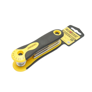 Set di 8 chiavi esagonali pieghevoli con impugnatura a coltello 2-8 mm Cr-V Crownman