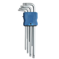 Set di 9 chiavi esagonali Torx T10-T50 (1,5-10 mm) con braccio lungo e testa sferica Cr-V