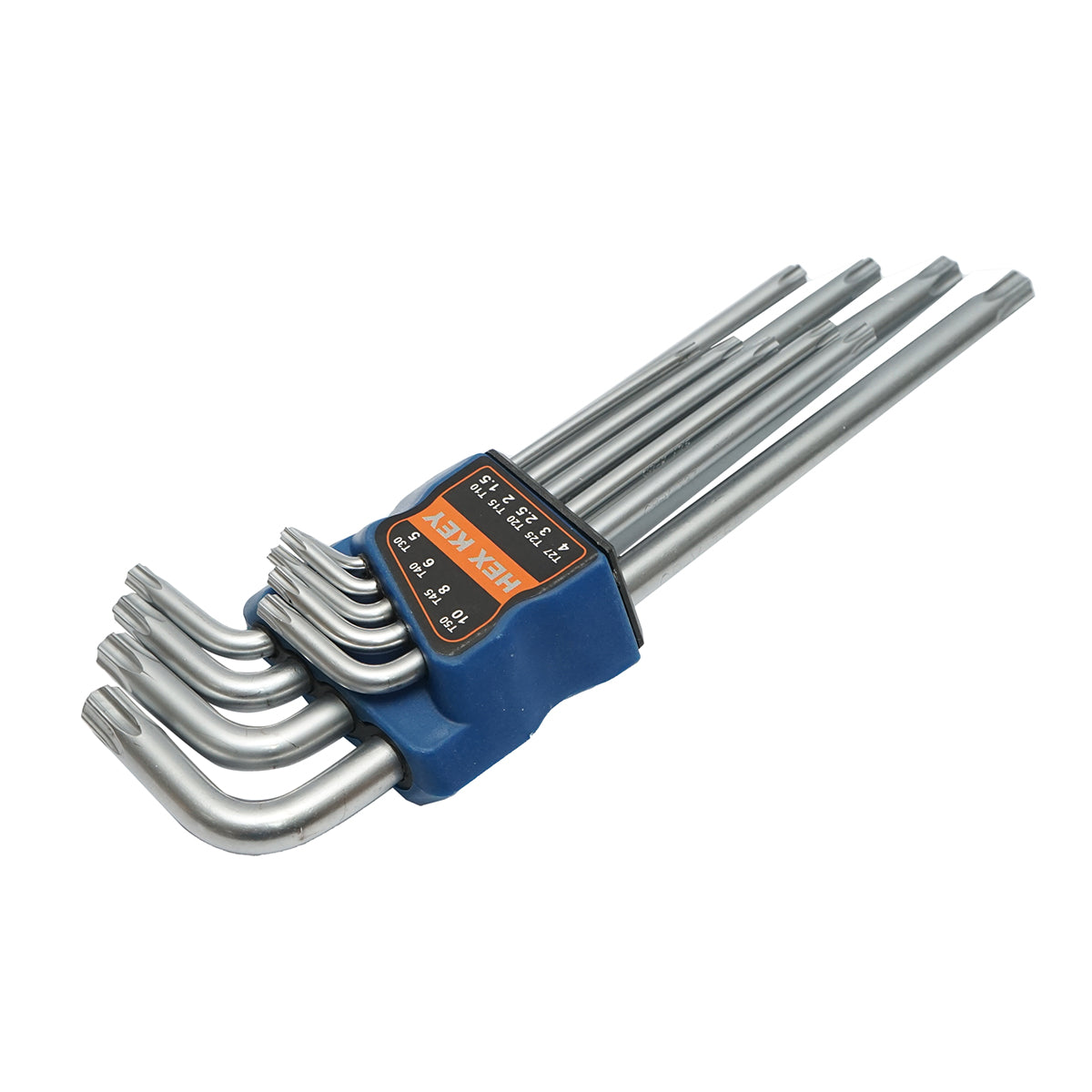 Set di 9 chiavi esagonali Torx T10-T50 (1,5-10 mm) con braccio lungo e testa sferica Cr-V