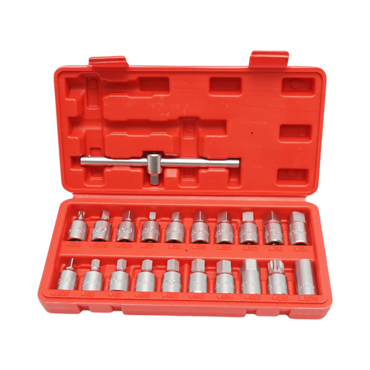 Set di chiavi per tappi coppa olio con profilo quadrato, esagonale, torx 21 pezzi Breckner Germany