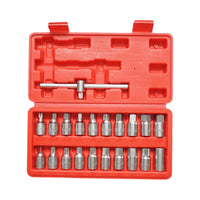 Set di chiavi per tappi coppa olio con profilo quadrato, esagonale, torx 21 pezzi Breckner Germany