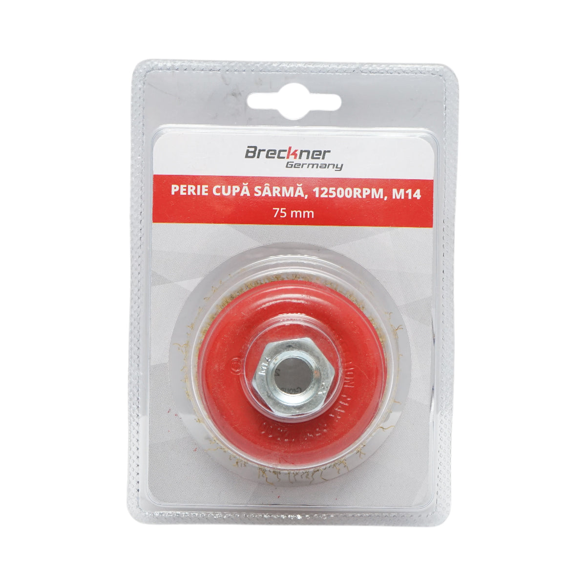 Spazzola a tazza metallica 75mm, M14 Breckner Germany