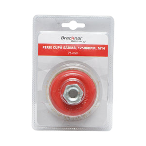 Spazzola a tazza metallica 75mm, M14 Breckner Germany