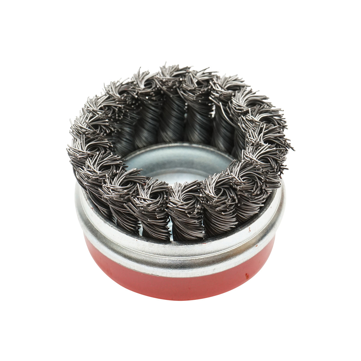 Spazzola metallica con filo intrecciato, tipo a tazza, 65 mm, M14 Breckner Germany