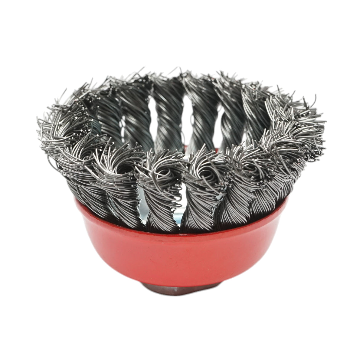 Spazzola metallica con filo intrecciato, tipo a tazza, 75 mm, M14 Breckner Germany