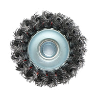 Spazzola metallica con filo intrecciato, tipo a tazza, 75 mm, M14 Breckner Germany