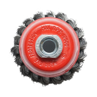 Spazzola metallica con filo intrecciato, tipo a tazza, 75 mm, M14 Breckner Germany