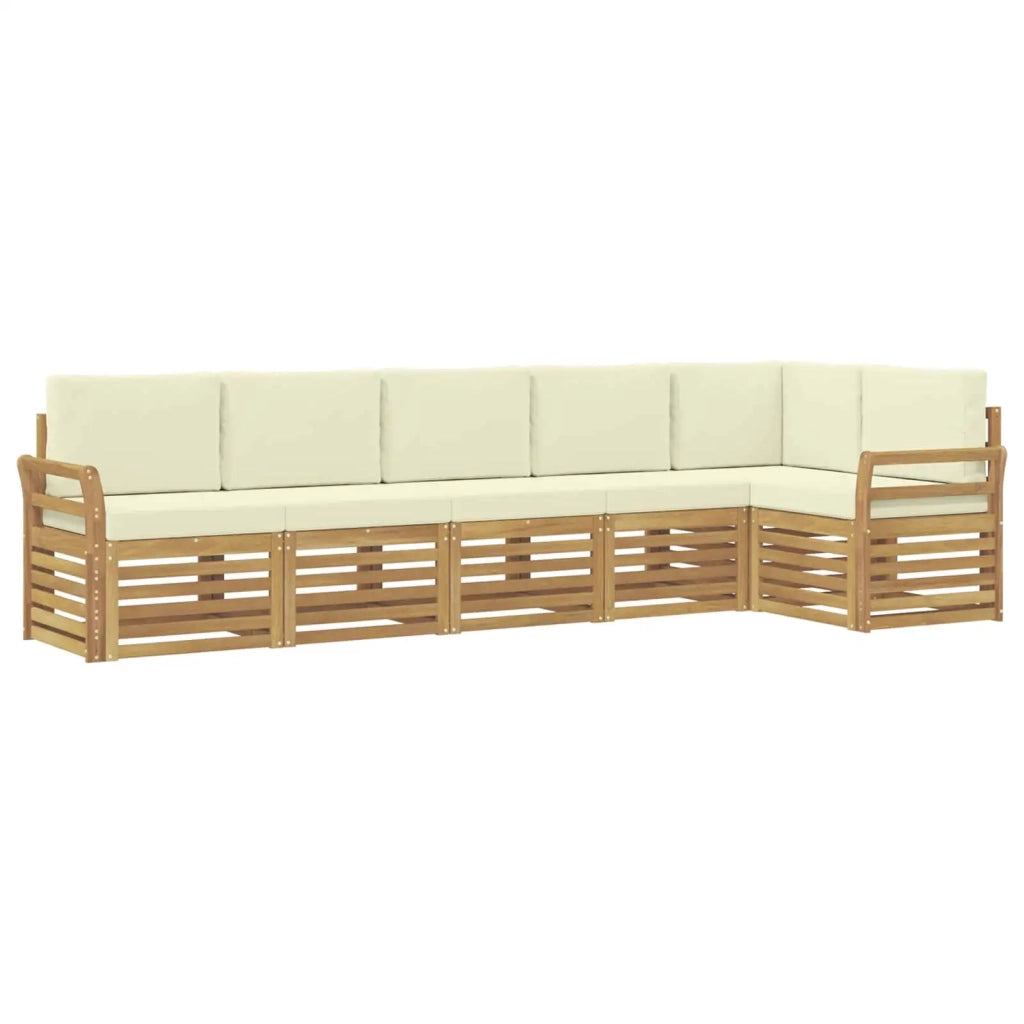 Set di divani da esterno 6 pcs Bianco e Crema 3391915