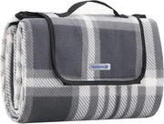 Tenda da picnic grande 200 x 200 cm - per camping parco giardino esterno mare - impermeabile e pieghevole - grigio e bianco