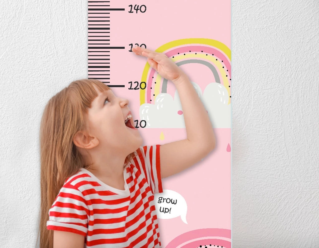 Metro Parete Misura Crescita Bambini in PVC 36x120 Cm Righello Grafico Altezza Muro Bimbi DIS_H
